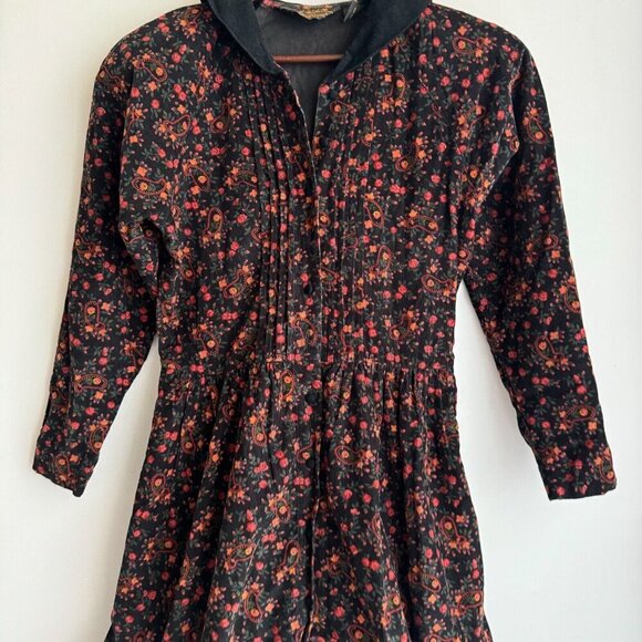 Eddie Bouer  Microfloral Courdory Modest Long Sleeve Midi Dress S - Picture 2 of 8